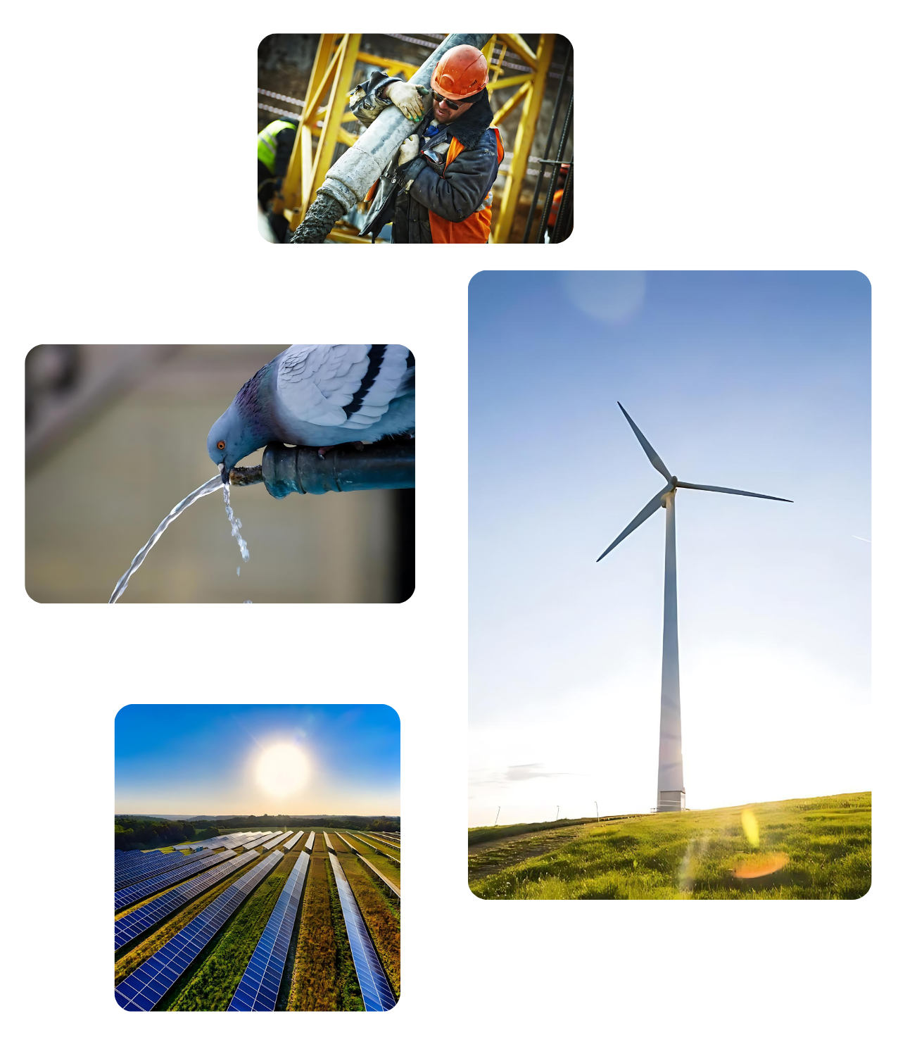 Industry and environment photo collage